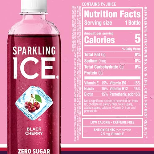 Sparkling Ice Purple Variety Pack, Flavored Water, Zero Sugar, with Vitamins and Antioxidants, 17 fl oz, 12 count (Black Raspberry, Cherry Limeade, Orange Mango, Kiwi Strawberry)-UPStoxs