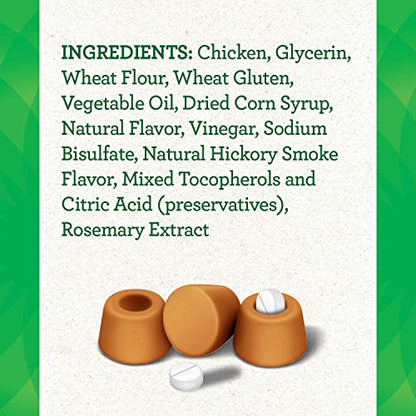 Greenies Pill Pockets for Dogs Tablet Size Natural Soft Dog Treats, Chicken Flavor, 3.2 oz. Pack (30 Treats)-UPStoxs