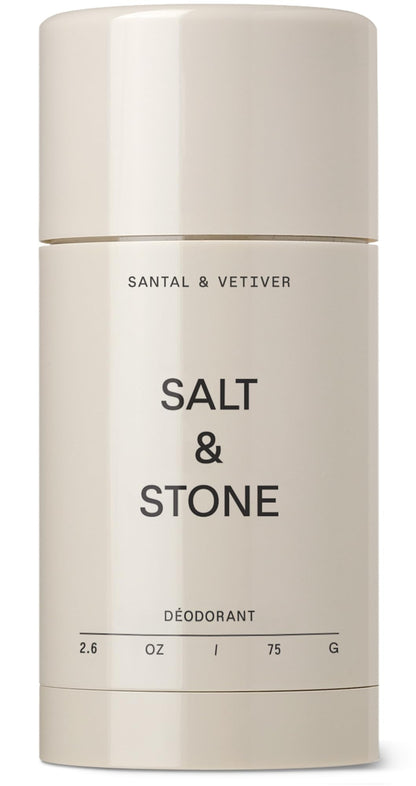 SALT & STONE Natural Deodorant - Santal & Vetiver | Extra Strength Natural Deodorant for Women & Men | Aluminum Free with Seaweed Extracts, Shea Butter & Probiotics | Free From Parabens & Sulfates-UPStoxs