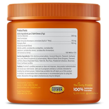 Zesty Paws Dog Allergy Relief - Anti Itch Supplement - Omega 3 Probiotics for Dogs - Digestive Health - Soft Chews for Skin & Seasonal Allergies - with Epicor Pets - Lamb - 90 Count-UPStoxs