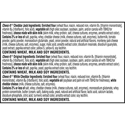 Cheez-It Cheese Crackers, Baked Snack Crackers, Lunch Snacks, Variety Pack, 12.1oz Box (12 Packs)-UPStoxs