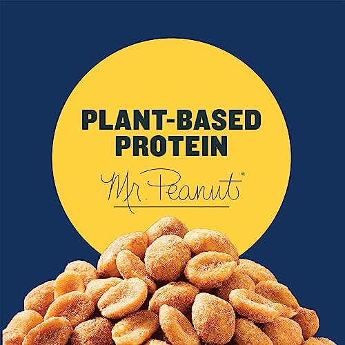 PLANTERS Sweet and Spicy Peanuts, Party Snacks, Plant-Based Protein, After School Snack, Quick Snacks for Adults, Sweet and Salty Snack Nuts, Pantry Staple, Honey Roasted Peanut, Kosher, 16oz Jar-UPStoxs