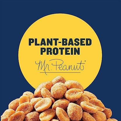 PLANTERS Sweet and Spicy Peanuts, Party Snacks, Plant-Based Protein, After School Snack, Quick Snacks for Adults, Sweet and Salty Snack Nuts, Pantry Staple, Honey Roasted Peanut, Kosher, 16oz Jar-UPStoxs