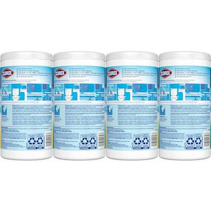 Clorox Disinfecting Wipes Value Pack, Bleach Free Cleaning Wipes, 75 Count Each, Pack of 4-UPStoxs