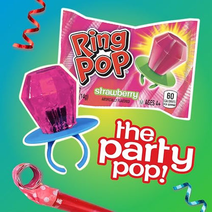Ring Pop Bulk Candy Lollipop Variety Party Pack – 20 Count Lollipops w/ Assorted Flavors - Fun Candy For Birthdays, Party Favors, Bachelorette Parties, Back to School Treats & College Care Packages-UPStoxs