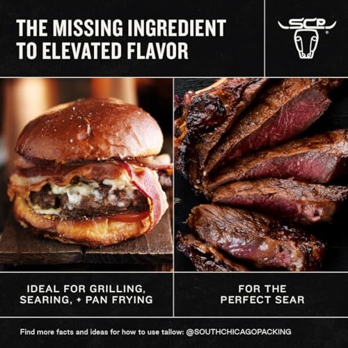 South Chicago Packing Wagyu Beef Tallow, 42 Ounces, Paleo-friendly, Keto-friendly, 100% Pure Wagyu-UPStoxs