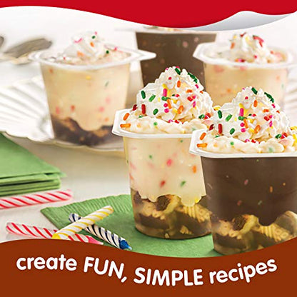 Snack Pack Chocolate and Vanilla Flavored Pudding Cups Family Pack, 12 Count Pudding Cups (1 Pack)-UPStoxs