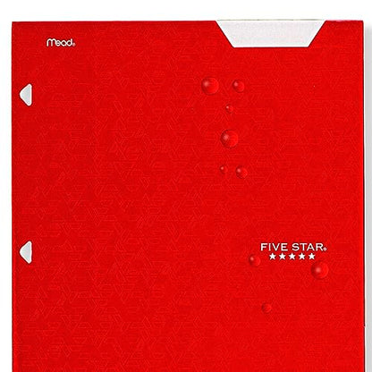 Five Star 4-Pocket Folders, 6 Count (Pack of 1), Fits 3-Ring Binders, Holds 11" x 8-1/2", Assorted Trend Colors (38056)-UPStoxs