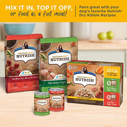 Rachael Ray Nutrish Premium Natural Dry Dog Food with Added Vitamins, Minerals & Taurine, Real Beef, Pea, & Brown Rice Recipe, 40 Pounds (Packaging May Vary)-UPStoxs