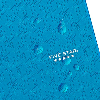 Five Star 2-Pocket Folder, Plastic Folder with Stay-Put Tabs, Fits 3 Ring Binder, Holds 8-1/2" x 11" Paper, Blue (333420H-ECM)-UPStoxs