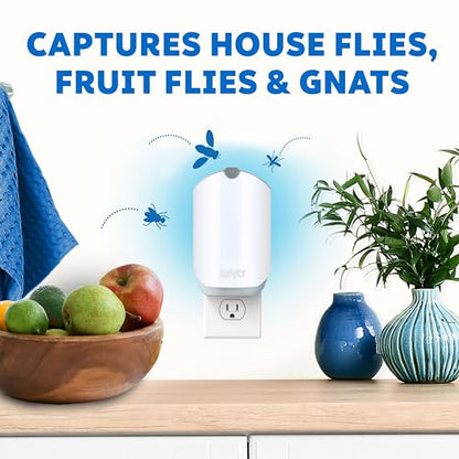 ZEVO Flying Insect Refills for Indoor Light Trap: 4 Light Trap Refill Cartridges Capture Fruit Flies, Gnats and Houseflies (4 Cartridges)-UPStoxs