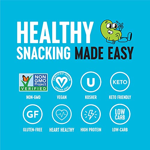 The Only Bean Crunchy Dry Roasted Edamame Snacks (Sea Salt), Keto Snack Food, High Protein (11g) Healthy Snacks, Low Carb Gluten Free Office Vegan Food 100 Calorie Snack Pack, 0.9oz 10 Pack-UPStoxs