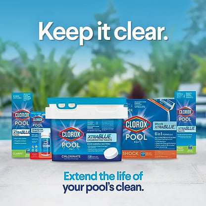 CLOROX Pool&Spa XtraBlue 3” Chlorinating Tablets, Kills Bacteria & Stops Algae, 5 LB-UPStoxs