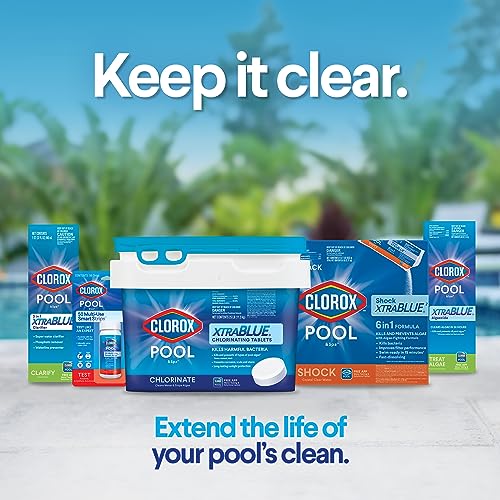 Clorox® Pool&Spa™ XtraBlue 3” Swimming Pool Chlorinating Tablets, 44 Individually Wrapped Tablets, Kills Bacteria & Stops Algae (16.5 LB)-UPStoxs
