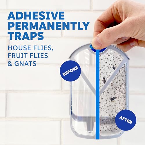 ZEVO Flying Insect Refills for Indoor Light Trap: 4 Light Trap Refill Cartridges Capture Fruit Flies, Gnats and Houseflies (4 Cartridges)-UPStoxs