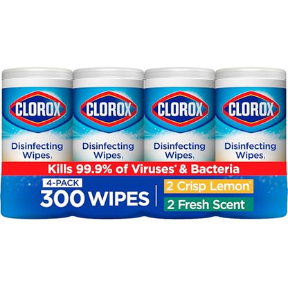 Clorox Disinfecting Wipes Value Pack, Bleach Free Cleaning Wipes, 75 Count Each, Pack of 4-UPStoxs