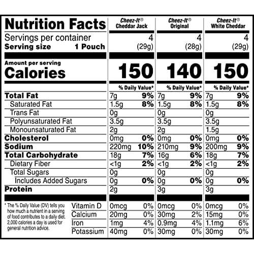 Cheez-It Cheese Crackers, Baked Snack Crackers, Lunch Snacks, Variety Pack, 12.1oz Box (12 Packs)-UPStoxs