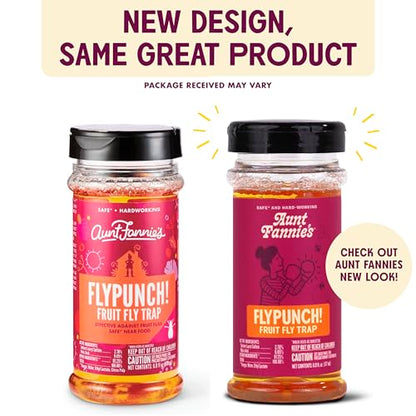 Aunt Fannie's FlyPunch Fruit Fly Trap (Single): for Indoor and Kitchen Use, Made with Plant Based Ingredients, Packaging May Vary-UPStoxs