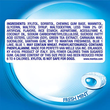 Mentos Pure Fresh Sugar-Free Chewing Gum with Xylitol, Fresh Mint, 120 Piece Bulk Resealable Bag (Pack of 1)-UPStoxs