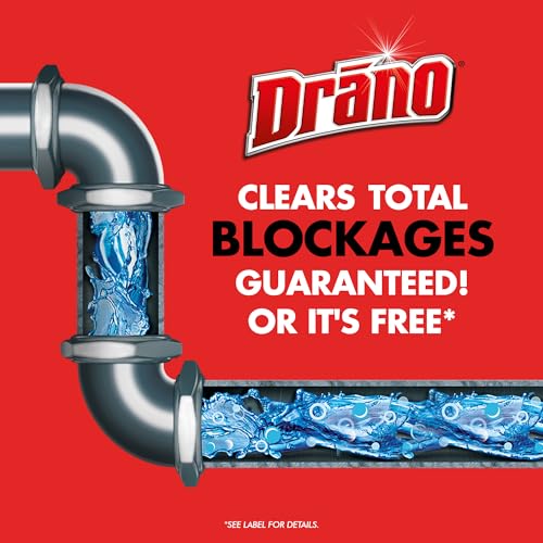 Drano Max Gel Drain Clog Remover and Cleaner for Shower or Sink Drains, Unclogs and Removes Hair, Soap Scum and Blockages, 80 Oz, Pack of 2-UPStoxs