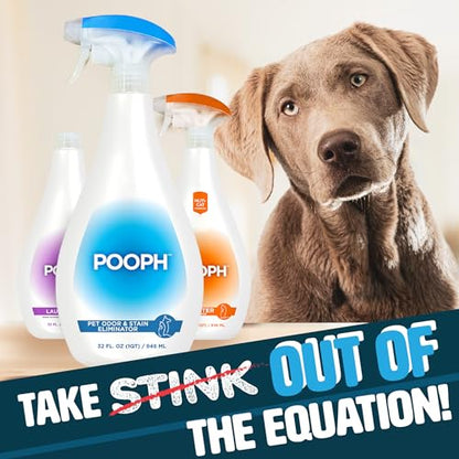 Pooph Pet Odor Eliminator, 32oz Spray - Dismantles Odors on a Molecular Basis, Dogs, Cats, Freshener, Urine, Poop, Pee, Deodorizer, Natures, Puppy, Fresh, Clean, Furniture, Potty, Safe-UPStoxs