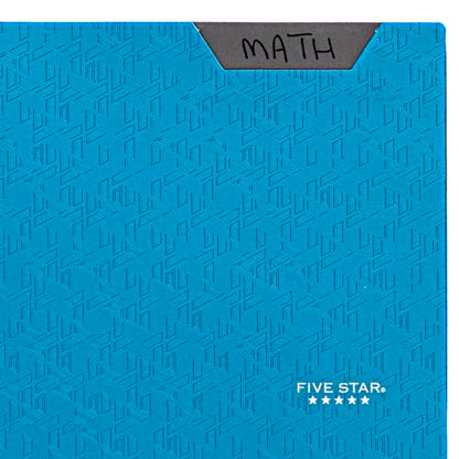 Five Star 2-Pocket Folder, Plastic Folder with Stay-Put Tabs, Fits 3 Ring Binder, Holds 8-1/2" x 11" Paper, Blue (333420H-ECM)-UPStoxs