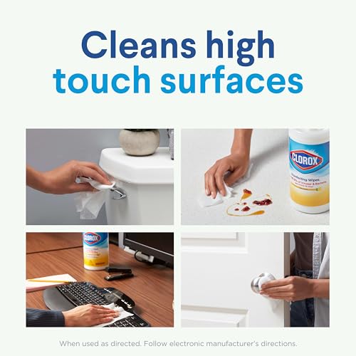 Clorox Disinfecting Wipes Value Pack, Bleach Free Cleaning Wipes, 75 Count Each, Pack of 4-UPStoxs