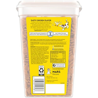 Temptations Classic Crunchy and Soft Cat Treats Tasty Chicken Flavor, 30 oz. Tub-UPStoxs