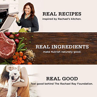 Rachael Ray Nutrish Premium Natural Dry Dog Food with Added Vitamins, Minerals & Taurine, Real Beef, Pea, & Brown Rice Recipe, 40 Pounds (Packaging May Vary)-UPStoxs