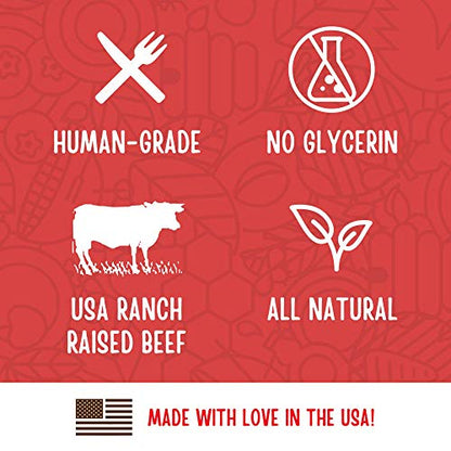 Full Moon Beef Jerky Healthy All Natural Dog Treats Human Grade Made in USA Grain Free 11 oz-UPStoxs