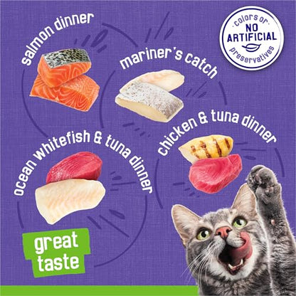 Purina Friskies Wet Cat Food Pate Variety Pack Seafood and Chicken Pate Favorites - (Pack of 40) 5.5 oz. Cans-UPStoxs