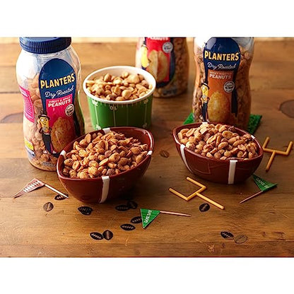 PLANTERS Sweet and Spicy Peanuts, Party Snacks, Plant-Based Protein, After School Snack, Quick Snacks for Adults, Sweet and Salty Snack Nuts, Pantry Staple, Honey Roasted Peanut, Kosher, 16oz Jar-UPStoxs
