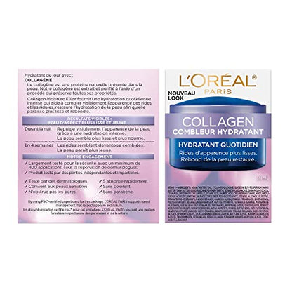 L’Oréal Paris Collagen Daily Face Moisturizer, Reduce Wrinkles, Face Cream 1.7 oz-UPStoxs
