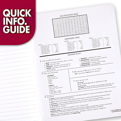 Mead Composition Notebooks, 3 Pack, Wide Ruled Paper, 9-3/4" x 7-1/2", 100 Sheets per Comp Book, Black Marble (38301)-UPStoxs