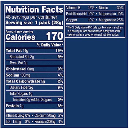 PLANTERS Salted Peanuts, Snack Size, Nuts Individual Packs, Peanuts with Sea Salt, Simple Ingredients, Convenient Snacking, On the Go Snacks, Kosher, 1oz Bags (48 Pack)-UPStoxs