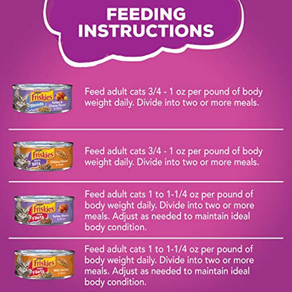 Purina Friskies Gravy Wet Cat Food Variety Pack, Poultry Shreds, Meaty Bits & Prime Filets - (Pack of 32) 5.5 oz. Cans-UPStoxs