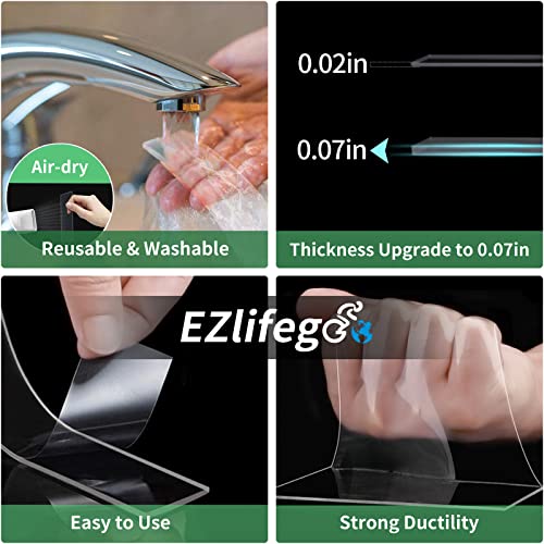 EZlifego Double Sided Tape Heavy Duty(Extra Large 16.5FT), Nano Adhesive Mounting Tape Wall Decor,Sticky Picture Hanging Adhesive Strips Poster Tape-UPStoxs