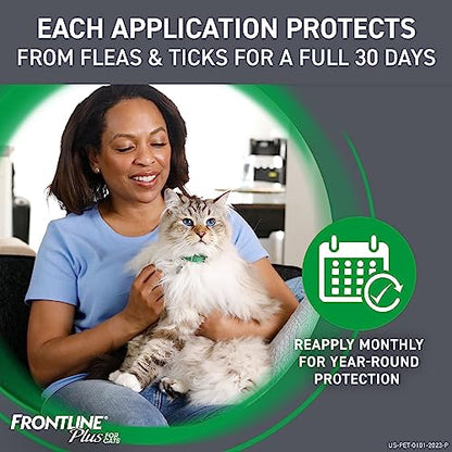 Frontline Plus Flea and Tick Treatment for Cats Over 1.5 lbs. 8 Treatments-UPStoxs