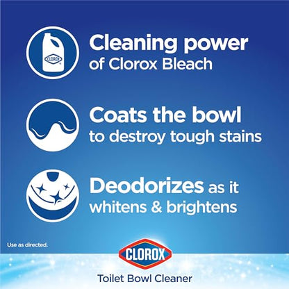 Clorox Toilet Bowl Cleaner, Clinging Bleach Gel, Ocean Mist - 24 Ounces, Pack of 2-UPStoxs