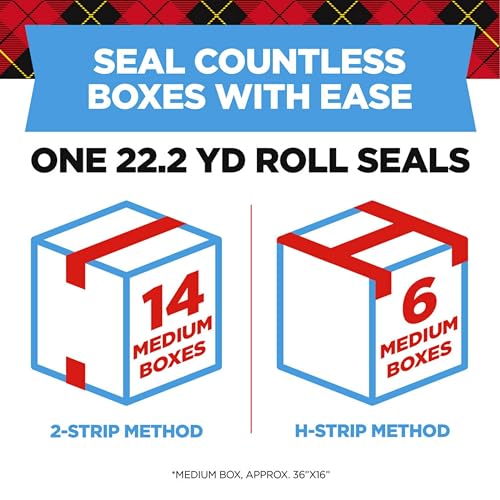 Scotch Packaging Bundle with Scotch Heavy Duty Packaging Tape, 1.5" Core, 6 Rolls with Dispenser + Scotch Cushion Lock Protective Wrap, 12 in x 50 ft-UPStoxs
