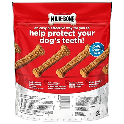 Milk-Bone Original Brushing Chews 25 Large Daily Dental Dog Treats Scrubbing Action Helps Clean Teeth-UPStoxs