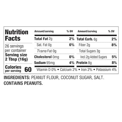 PBfit All-Natural Peanut Butter Powder, Peanut Butter Powder from Real Roasted Pressed Peanuts, 8g of Protein 8% DV (15 oz.)-UPStoxs