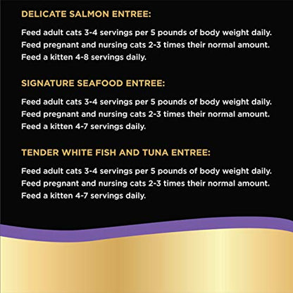 SHEBA Perfect Portions Paté Wet Cat Food Trays (24 Count, 48 Servings), Signature Seafood Entrée, Easy Peel Twin-Pack Trays-UPStoxs