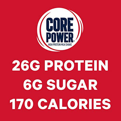 Core Power Fairlife 26g Protein Milk Shakes, Ready To Drink for Workout Recovery, Strawberry Banana, 14 Fl Oz (Pack of 12)-UPStoxs