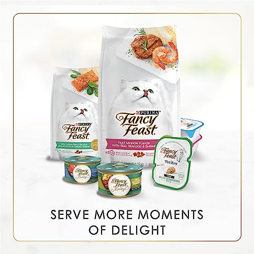 Purina Fancy Feast Tender Ocean Whitefish, Turkey, Chicken and Salmon Feasts Wet Kitten Food Variety Pack - (Pack of 24) 3 oz. Boxes-UPStoxs