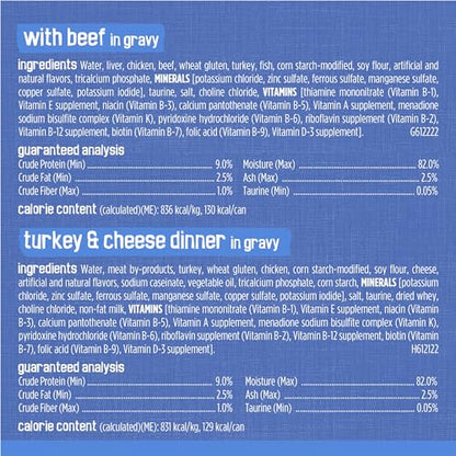 Purina Friskies Wet Cat Food Variety Pack, Shreds Beef, Turkey, Whitefish, and Chicken & Salmon - (Pack of 40) 5.5 oz. Cans-UPStoxs