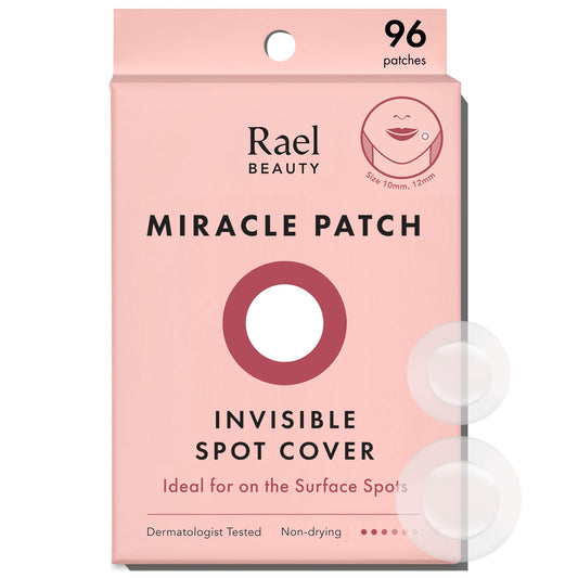 Rael Pimple Patches, Miracle Invisible Spot Cover - Hydrocolloid Acne Patch for Face, Blemishes, Zits Absorbing Patch, Breakouts Spot Treatment for Skin Care, Facial Sticker, 2 Sizes (96 Count)-UPStoxs