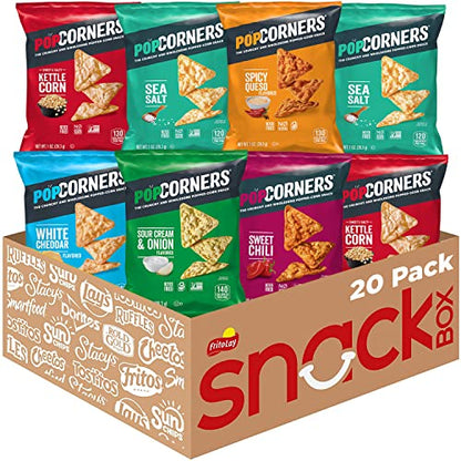 PopCorners Popped Corn Snacks, Sampler Pack, 1 Ounce (Pack of 20) (Packaging May Vary)-UPStoxs