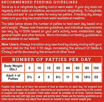 Stella & Chewy's Freeze Dried Raw Dinner Patties – Grain Free Dog Food, Protein Rich Stella’s Super Beef Recipe – 14 oz Bag-UPStoxs
