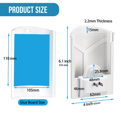 Flying Insect Trap for Indoor, Fruit Fly Trap for Home, Plug-in Fly Bug Zapper with Effective UV Light to Attract Flies, Moths, Gnats, Mosquitos Killer - 600 Sq Ft of Protection(1 Device+4 Refills)-UPStoxs